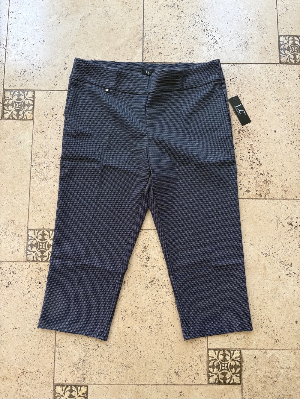 LC by Laura Cruz Navy Textured millenium Pants